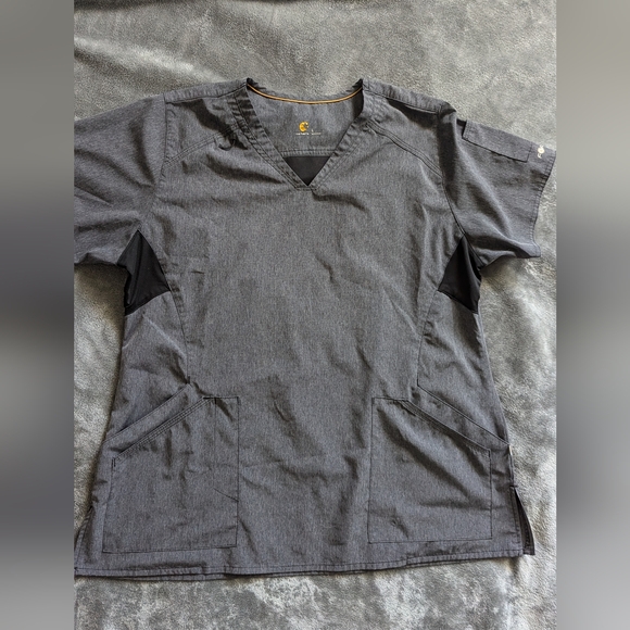 Large Carhartt Dark Grey Scrub Set -includes top and pants - Picture 1 of 8
